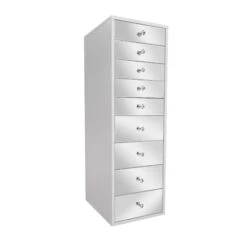 SlayStation® Mirrored 9-Drawers Vanity Storage Unit