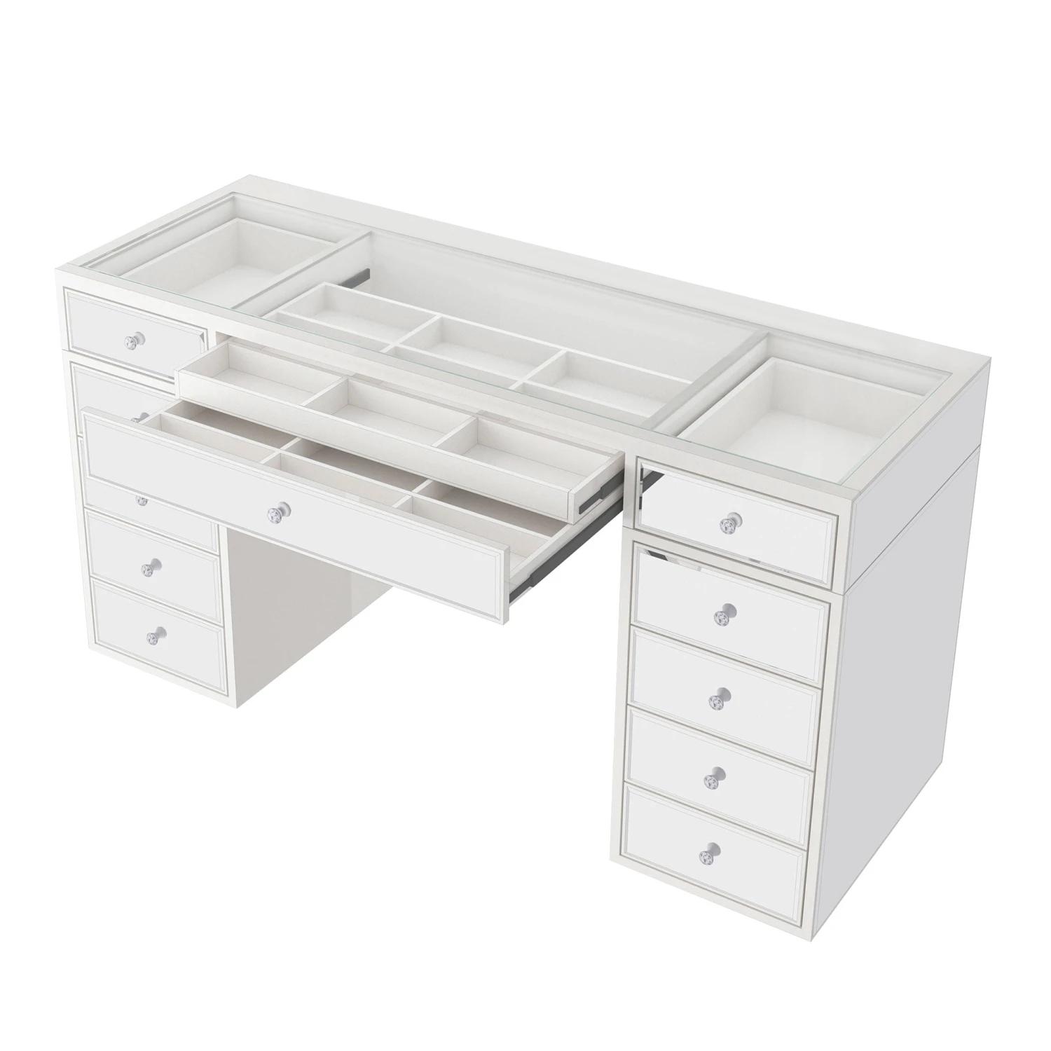 SlayStation® Luxe Premium Mirrored Vanity Table 4 SlayStation® Luxe Premium Mirrored Vanity Table - Image 2