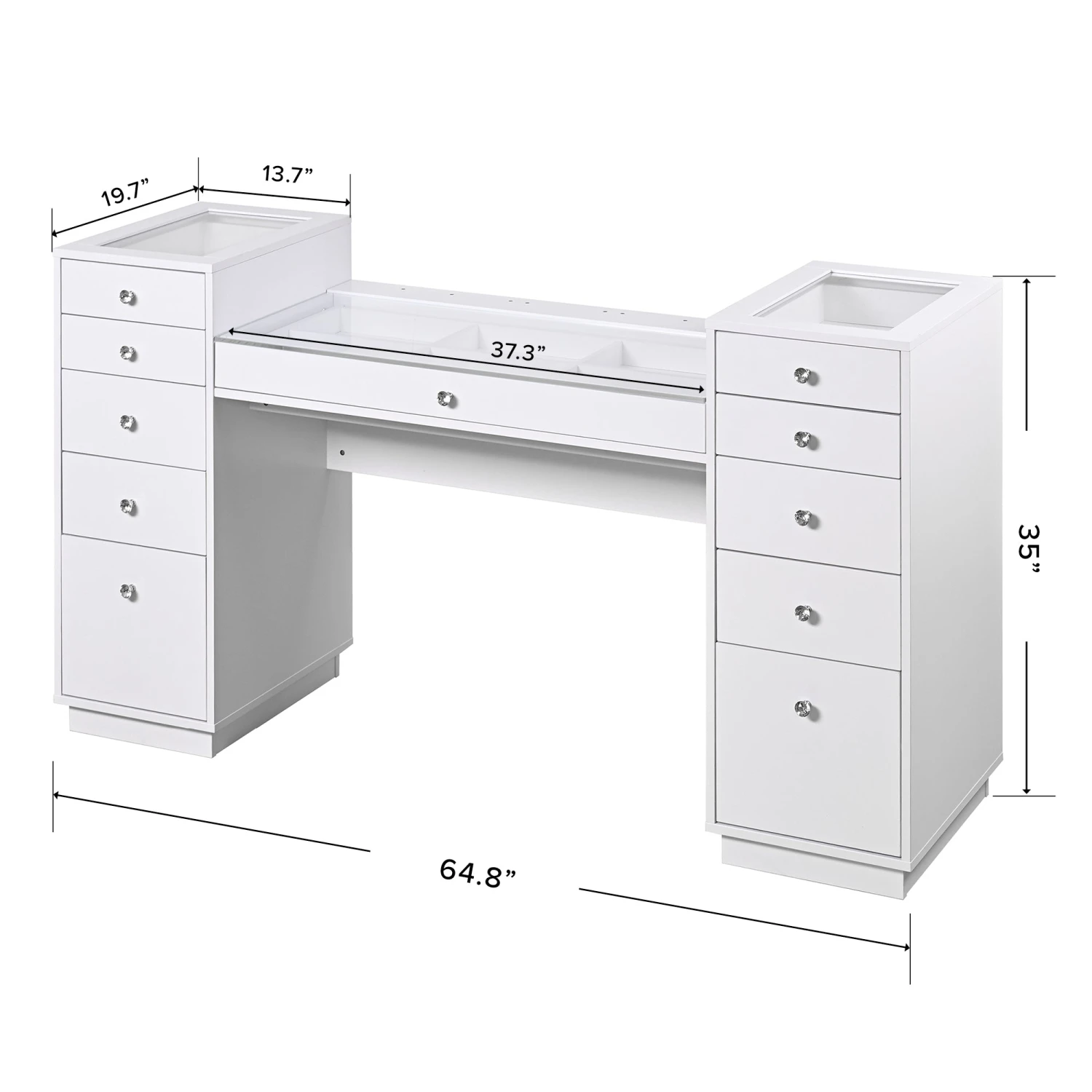 SlayStation® Odette Vanity Table With Top Display Drawers 13 SlayStation® Odette Vanity Table With Top Display Drawers - Image 11