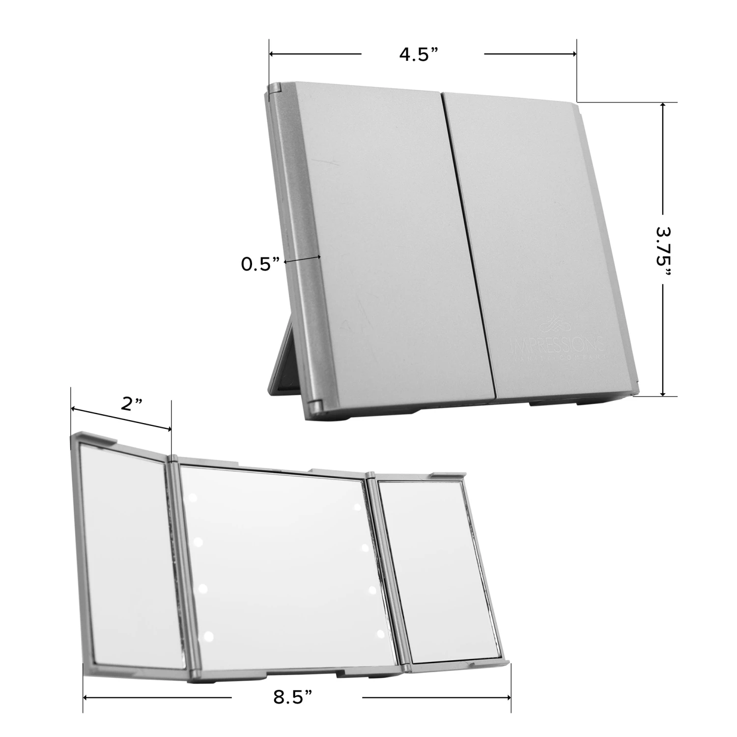 ReveaLight Trifold LED Compact Mirror With Flip Stand 22 ReveaLight Trifold LED Compact Mirror With Flip Stand - Image 20
