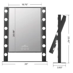 Cinématique XL Tri-Tone LED Makeup Mirror -Impressionsvanity IVMM CINE4051 BLKDMNS