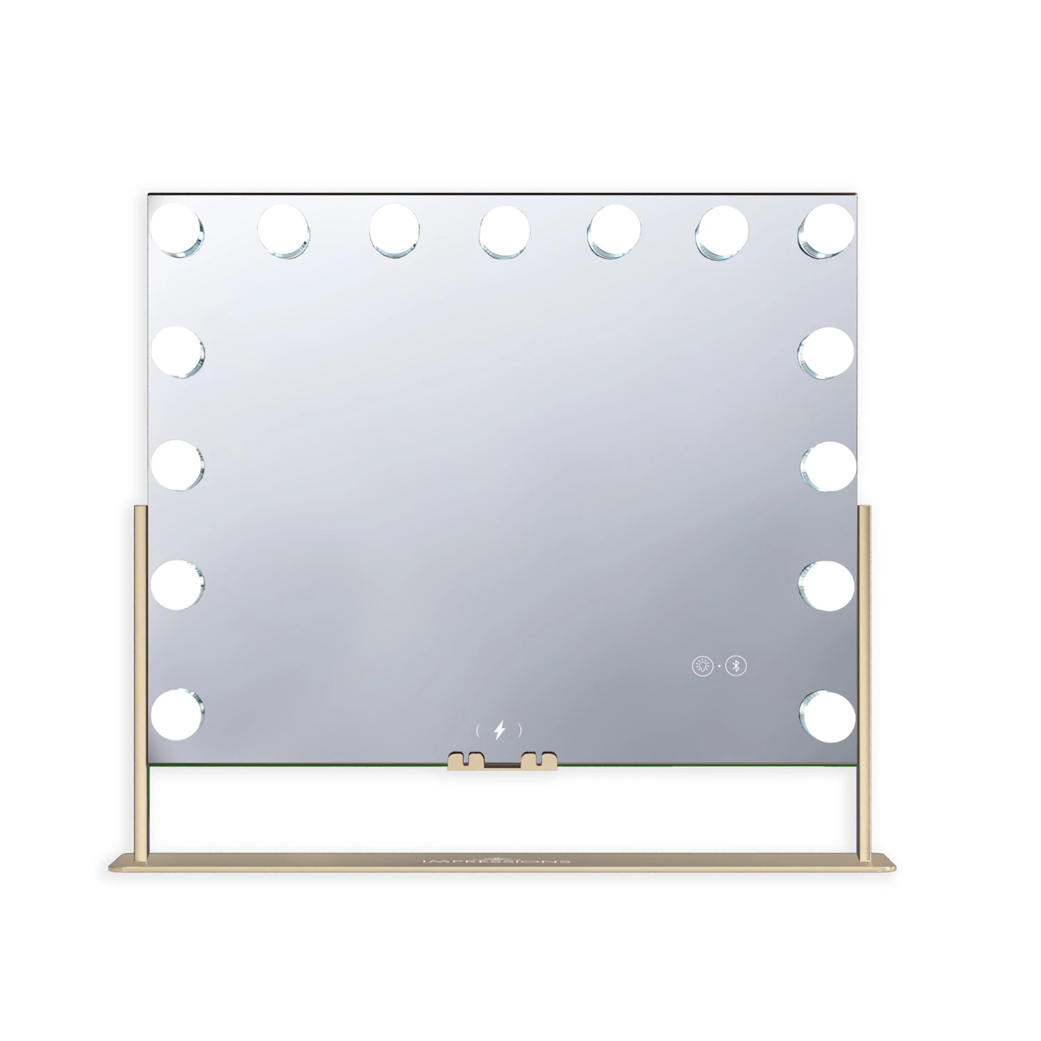 Gilded Tri-Tone LED Makeup Mirror W/ Bluetooth Speakers 6 Gilded Tri-Tone LED Makeup Mirror W/ Bluetooth Speakers - Image 4