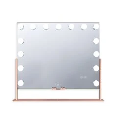 Gilded Tri-Tone LED Makeup Mirror W/ Bluetooth Speakers 19 Gilded Tri-Tone LED Makeup Mirror W/ Bluetooth Speakers -Impressionsvanity IVMM GILDTTBT RSG F1
