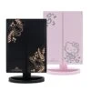 Hello Kitty Trifold LED Tri-Tone Makeup Mirror With Magnification 1 Hello Kitty Trifold LED Tri-Tone Makeup Mirror With Magnification -Impressionsvanity IVMM HKTF ANML BLK PNK