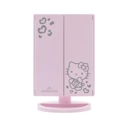 Hello Kitty Trifold LED Tri-Tone Makeup Mirror With Magnification 22 Hello Kitty Trifold LED Tri-Tone Makeup Mirror With Magnification -Impressionsvanity IVMM HKTF ANML PNK f
