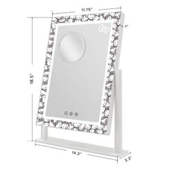 Hello Kitty Tri-Tone LED Makeup Mirror -Impressionsvanity IVMM HKTT WHT DMNS