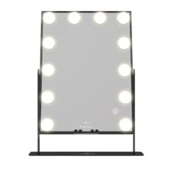 Hollywood XL Tri-Tone LED Makeup Mirror With Bluetooth -Impressionsvanity IVMM HWT20BT BLK F1