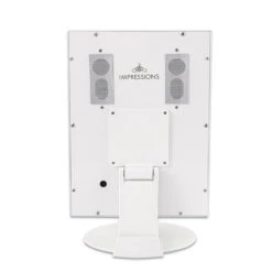 Lumière TableTop LED Makeup Mirror With Bluetooth Speaker 12 Lumière TableTop LED Makeup Mirror With Bluetooth Speaker -Impressionsvanity IVMM HWTBL12 WHT B