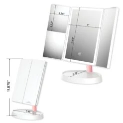 Infinity Trifold LED Makeup Mirror 16 Infinity Trifold LED Makeup Mirror -Impressionsvanity IVMM INFNT TRI WHTDMNS