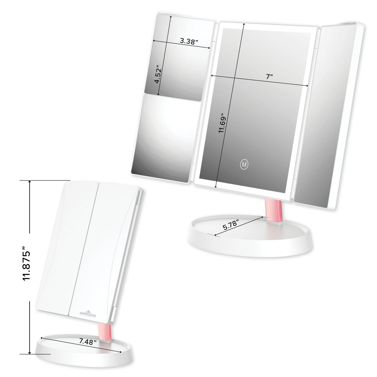 Infinity Trifold LED Makeup Mirror 8 Infinity Trifold LED Makeup Mirror - Image 6