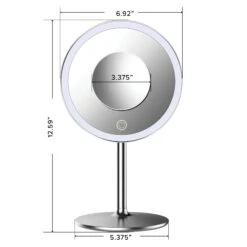 Luxe Tri-Tone LED Makeup Mirror -Impressionsvanity IVMM LUXE SLV DMNS