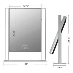 Nouveau XL Tri-Tone LED Makeup Mirror -Impressionsvanity IVMM NOU4051 SLV DMNS