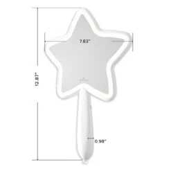 Starlet LED Handheld Makeup Mirror -Impressionsvanity IVMM STARLET WHTmeasurements