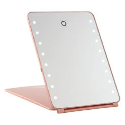Touch Pad Rechargeable LED Makeup Mirror With Flip Cover 32 Touch Pad Rechargeable LED Makeup Mirror With Flip Cover -Impressionsvanity IVMM TOUCHPAD RSG 1
