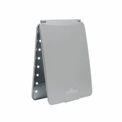 Touch Pad Rechargeable LED Makeup Mirror With Flip Cover 35 Touch Pad Rechargeable LED Makeup Mirror With Flip Cover -Impressionsvanity IVMM TOUCHPAD SLV 1