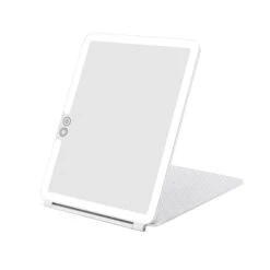 Fleur Touch Pad Tri-Tone LED Makeup Mirror 34 Fleur Touch Pad Tri-Tone LED Makeup Mirror -Impressionsvanity IVMM TPAD FLEUR WHT FRONT