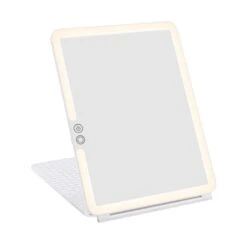 Fleur Touch Pad Tri-Tone LED Makeup Mirror 37 Fleur Touch Pad Tri-Tone LED Makeup Mirror -Impressionsvanity IVMM TPAD FLEUR WHT WARM LIGHT