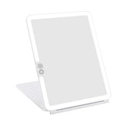 Fleur Touch Pad Tri-Tone LED Makeup Mirror 35 Fleur Touch Pad Tri-Tone LED Makeup Mirror -Impressionsvanity IVMM TPAD FLEUR WHT natural light