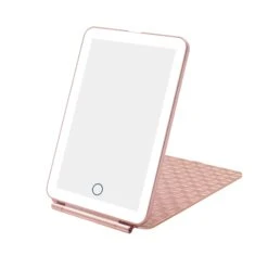 Fleur Touch Pad Mini Tri-Tone LED Makeup Mirror -Impressionsvanity IVMM TPAD MINIFLEUR RSG FRONTcopy