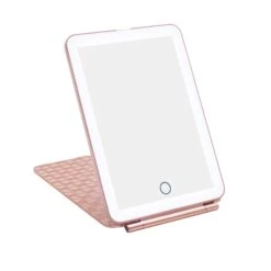 Fleur Touch Pad Mini Tri-Tone LED Makeup Mirror -Impressionsvanity IVMM TPAD MINIFLEUR RSG cool lightcopy