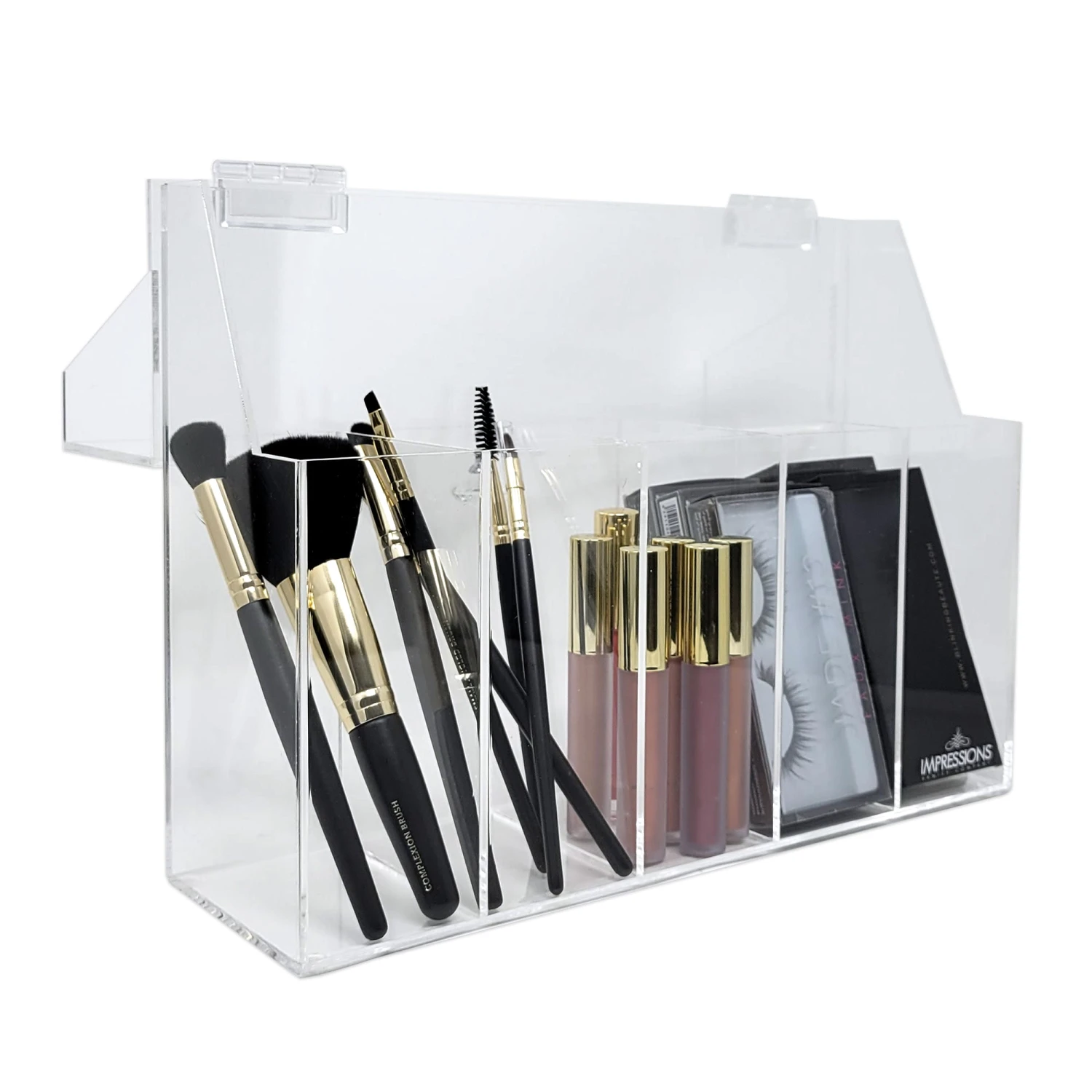 Diamond Collection Acrylic Makeup Brush Organizer - 5 Slots 4 Diamond Collection Acrylic Makeup Brush Organizer - 5 Slots - Image 2