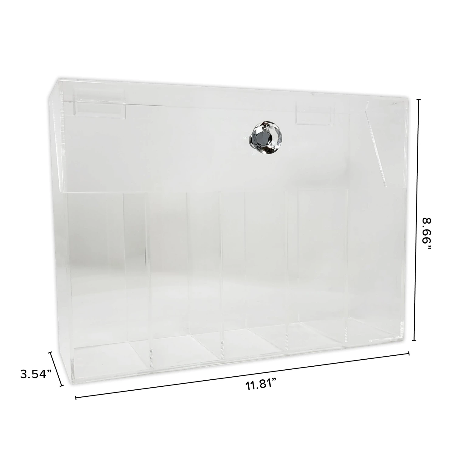 Diamond Collection Acrylic Makeup Brush Organizer - 5 Slots 6 Diamond Collection Acrylic Makeup Brush Organizer - 5 Slots - Image 4