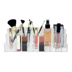 Acrylic Brush And Lipstick Organizer Tray
