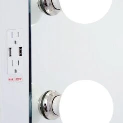 Hollywood Premiere Pro Max Vanity Mirror With Bluetooth 23 Hollywood Premiere Pro Max Vanity Mirror With Bluetooth -Impressionsvanity IVVM PPMAX WHT USB OUTLETS