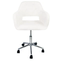 Brittney Tufted Leatherette Vanity Chair 15 Brittney Tufted Leatherette Vanity Chair -Impressionsvanity IV Brittney White 002