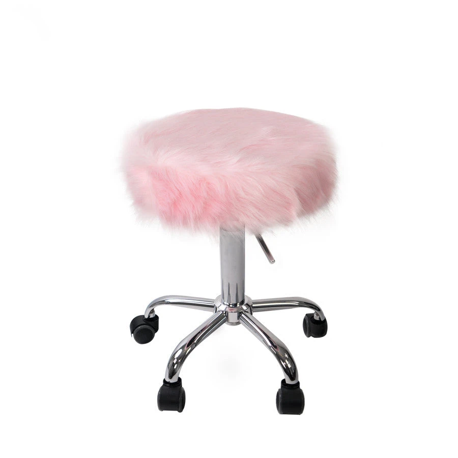 Momo Faux Fur Vanity Stool 3 Momo Faux Fur Vanity Stool