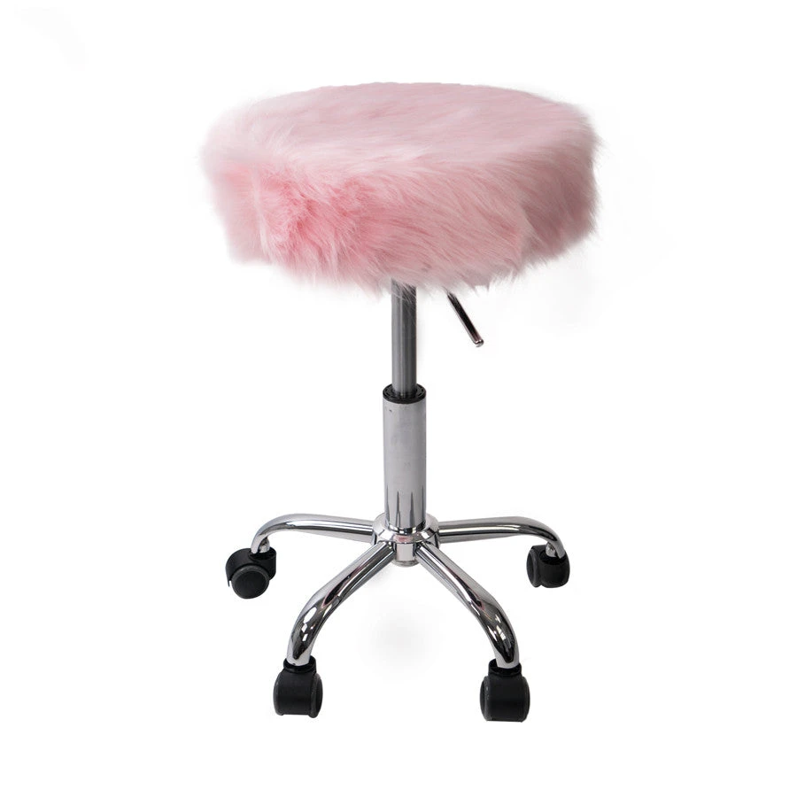 Momo Faux Fur Vanity Stool 4 Momo Faux Fur Vanity Stool - Image 2