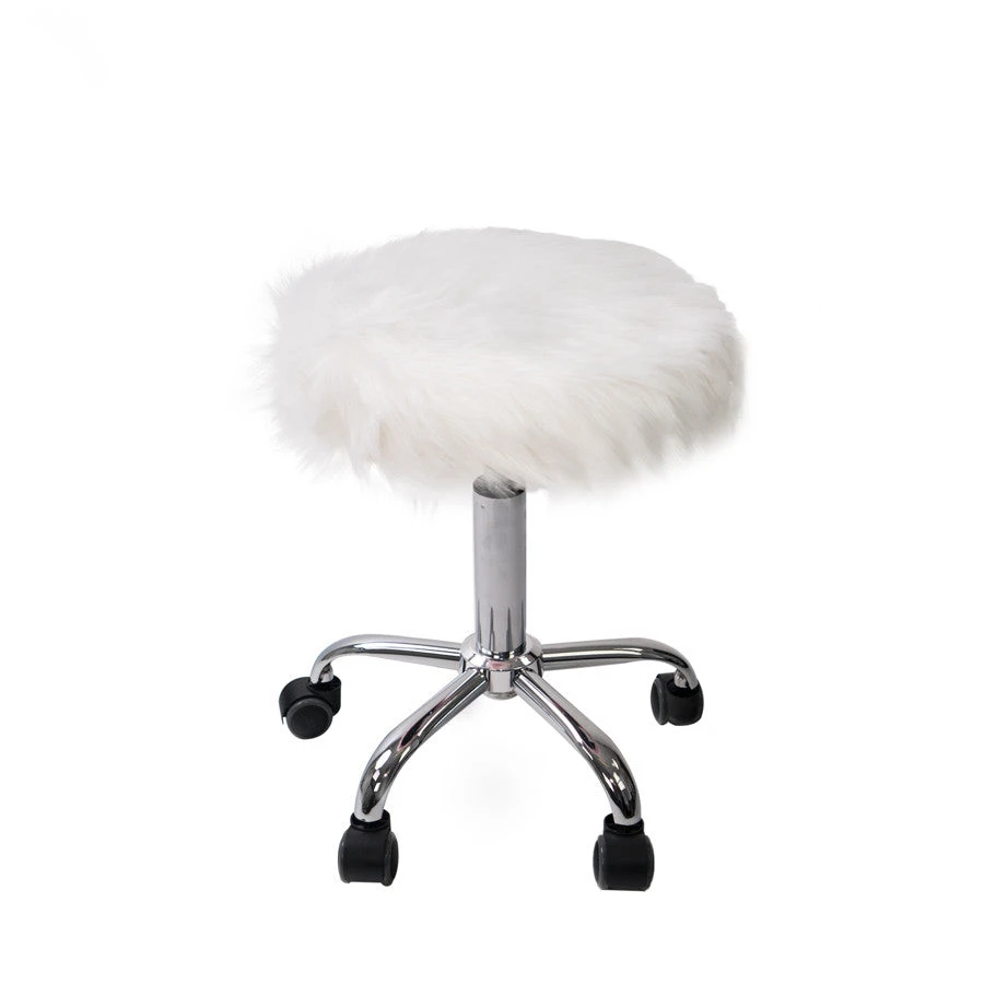 Momo Faux Fur Vanity Stool 6 Momo Faux Fur Vanity Stool - Image 4