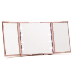 ReveaLight Trifold LED Compact Mirror With Flip Stand 26 ReveaLight Trifold LED Compact Mirror With Flip Stand -Impressionsvanity IV TrifoldCompact OpenRG