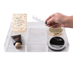 Alexa® Acrylic Makeup Drawer Organizer - Adjustable Brush Holder, 12 Slots(Wide) 12 Alexa® Acrylic Makeup Drawer Organizer - Adjustable Brush Holder, 12 Slots(Wide) -Impressionsvanity Impressions Vanity Alexa Makeup Drawer Organizer 010E