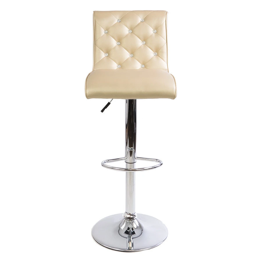 Elizabeth Crystal Tufted Vanity Stool 6 Elizabeth Crystal Tufted Vanity Stool - Image 4