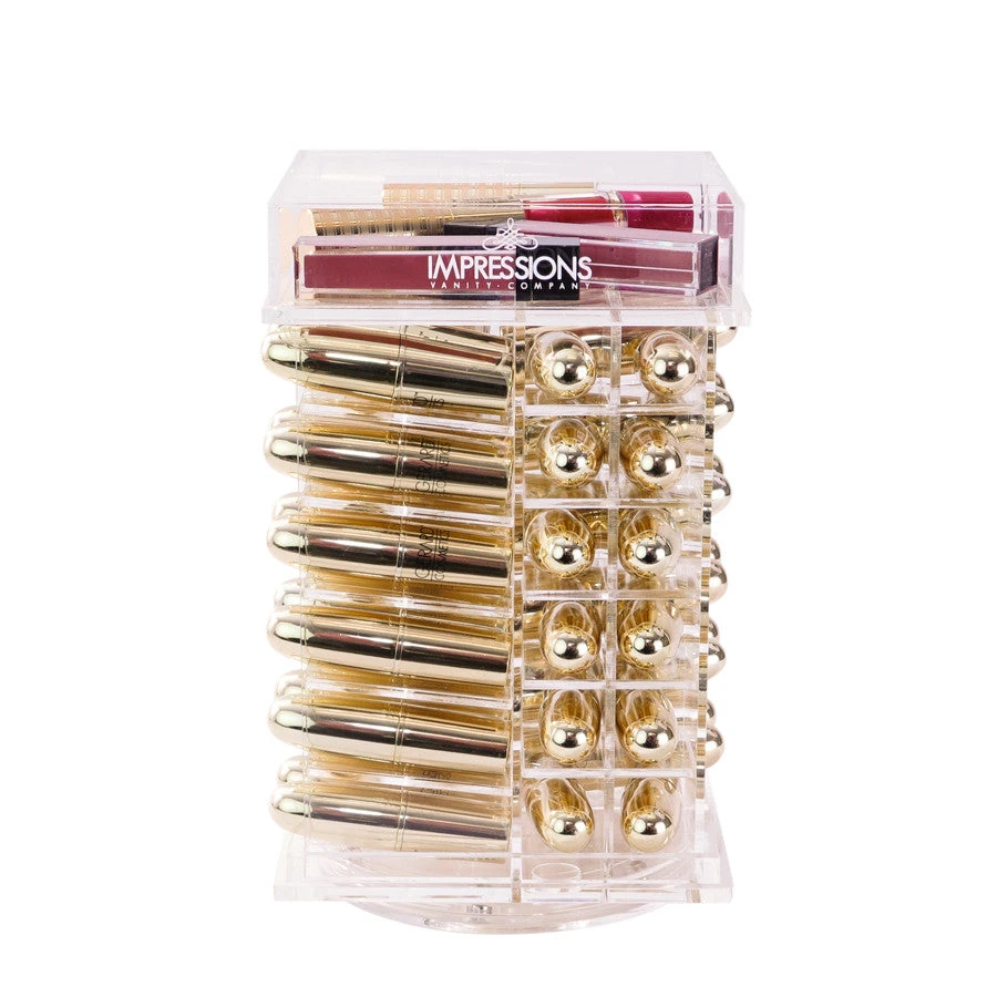 48-Slot Acrylic Lipstick Spinner With Open Top 7 48-Slot Acrylic Lipstick Spinner With Open Top - Image 5