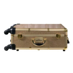 SlayCase® Pro Vanity Travel Train Case With Stand In Champagne Sparkle 11 SlayCase® Pro Vanity Travel Train Case With Stand In Champagne Sparkle -Impressionsvanity Impressions Vanity SlaycasePro Gold 001 6adfd194 6275 497c bcd3 c202ec550ef9