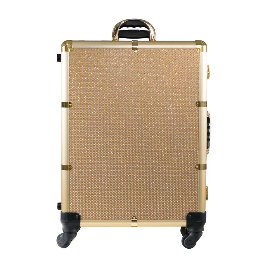 SlayCase® Pro Vanity Travel Train Case With Stand In Champagne Sparkle 6 SlayCase® Pro Vanity Travel Train Case With Stand In Champagne Sparkle - Image 4