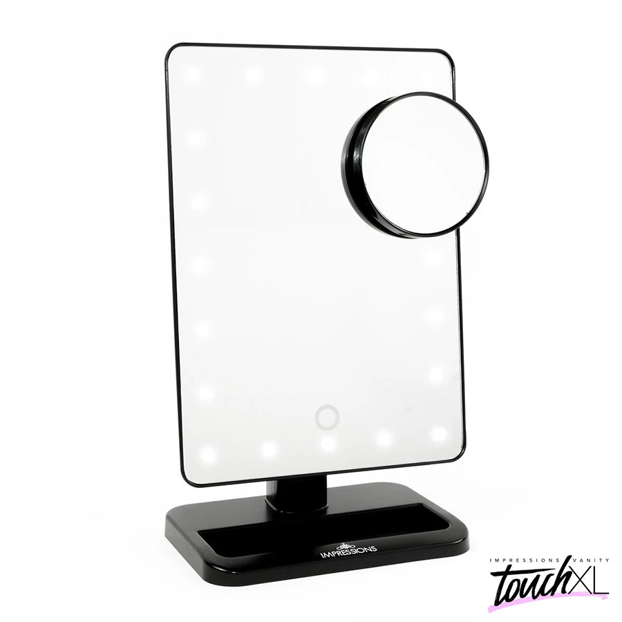 Touch XL Dimmable LED Makeup Mirror With Suction 5X 3 Touch XL Dimmable LED Makeup Mirror With Suction 5X