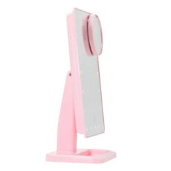 Touch XL Dimmable LED Makeup Mirror With Suction 5X 35 Touch XL Dimmable LED Makeup Mirror With Suction 5X -Impressionsvanity Impressions Vanity Touch XL Pink 03