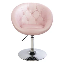 Antoinette Round Tufted Vanity Chair -Impressionsvanity Impressions Vanity Tufted Round Swivel Chair 005