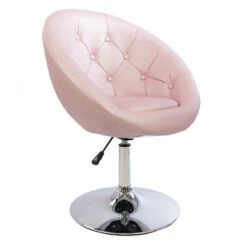 Antoinette Round Tufted Vanity Chair -Impressionsvanity Impressions Vanity Tufted Round Swivel Chair 006