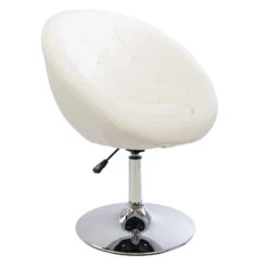 Antoinette Round Tufted Vanity Chair -Impressionsvanity Impressions Vanity Tufted Round Swivel Chair 010