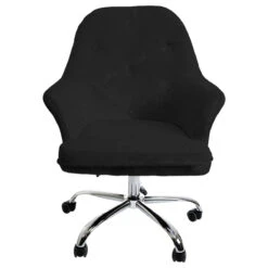 Michelle Tufted Vanity Chair -Impressionsvanity MICHELLE TUFTED VANITY CHAIR BLACK