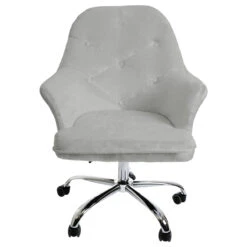 Michelle Tufted Vanity Chair -Impressionsvanity MICHELLETUFTEDVANITYCHAIR COOLGREY 1