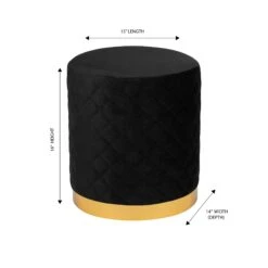 Olivia Quilted Vanity Ottoman 13 Olivia Quilted Vanity Ottoman -Impressionsvanity Olivia Quilted Vanity Ottoman