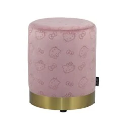 Hello Kitty® Round Vanity Ottoman 15 Hello Kitty® Round Vanity Ottoman -Impressionsvanity PINK