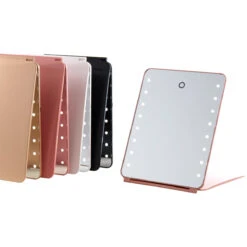 Touch Pad Rechargeable LED Makeup Mirror With Flip Cover 30 Touch Pad Rechargeable LED Makeup Mirror With Flip Cover -Impressionsvanity PRODUCT120520181438