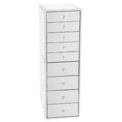 SlayStation® Premium Mirrored 9-Drawers Vanity Storage Unit