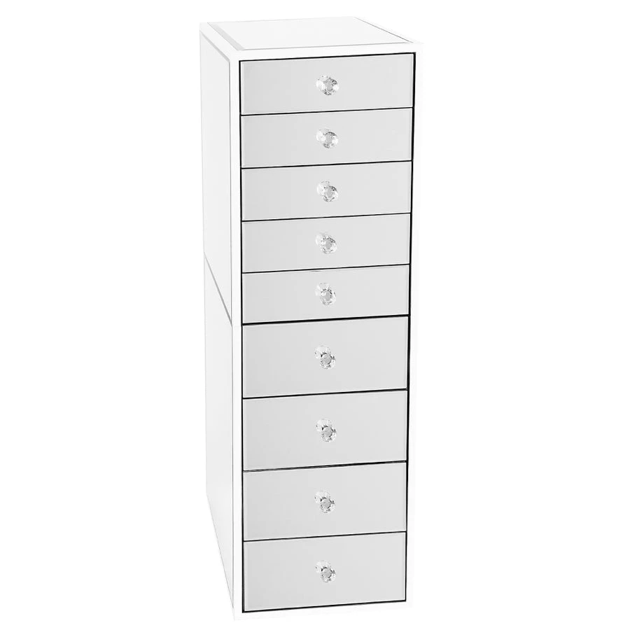 SlayStation® Premium Mirrored 9-Drawers Vanity Storage Unit 4 SlayStation® Premium Mirrored 9-Drawers Vanity Storage Unit - Image 2